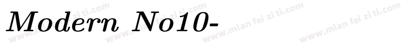 Modern No10字体转换